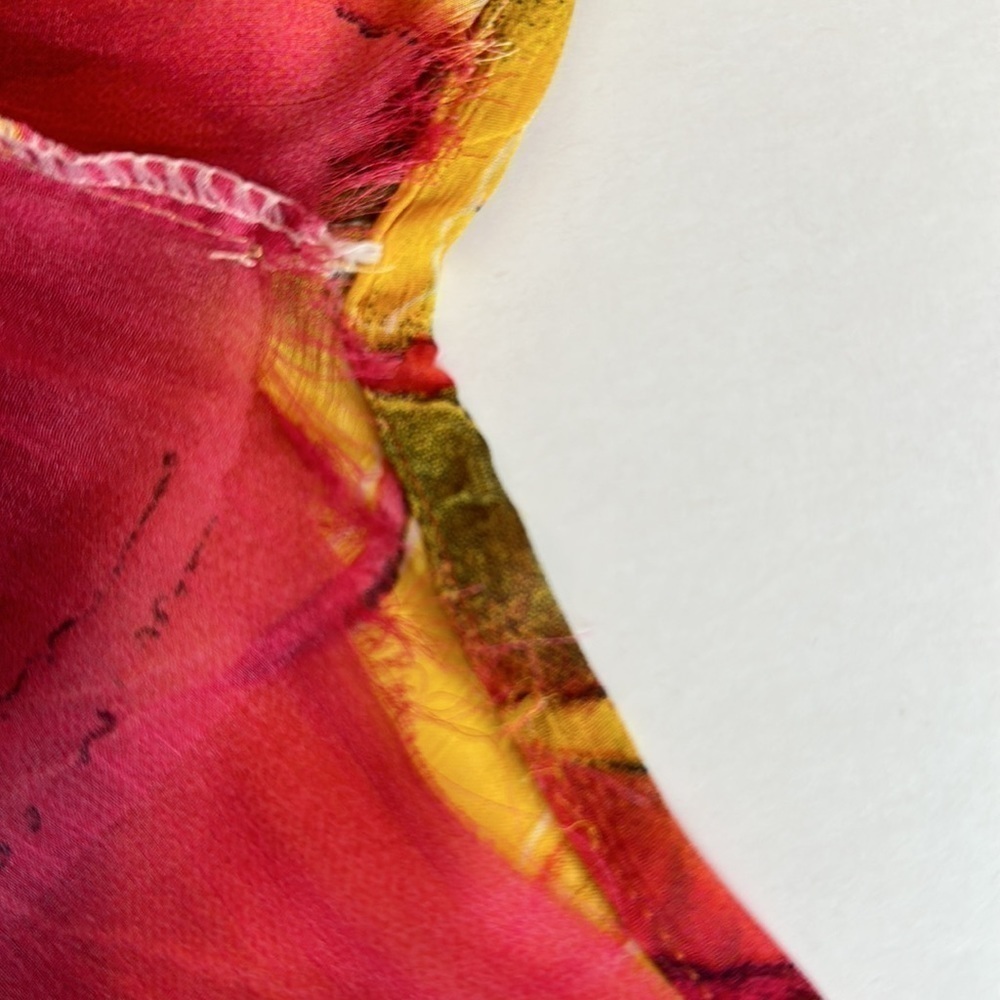 Multi-Color Printed Pleated Free-Flowing Dress - Picture 15 of 15